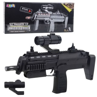 Karabin Zabawkowy Broń Światła Dźwięki Celownik Czarny 41cm LEAN Toys