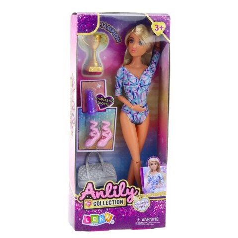 Lalka Anlily Baletnica Ruchome Kończyny Akcesoria Buty Torba Bidon Puchar LEAN Toys