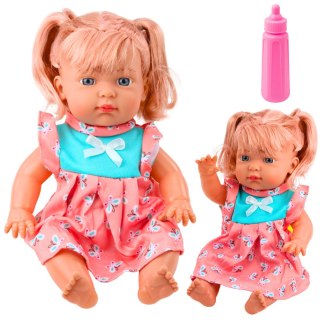 Lalka Bobas W Kolorowej Sukience Kucyki Butelka Dźwięk LEAN Toys