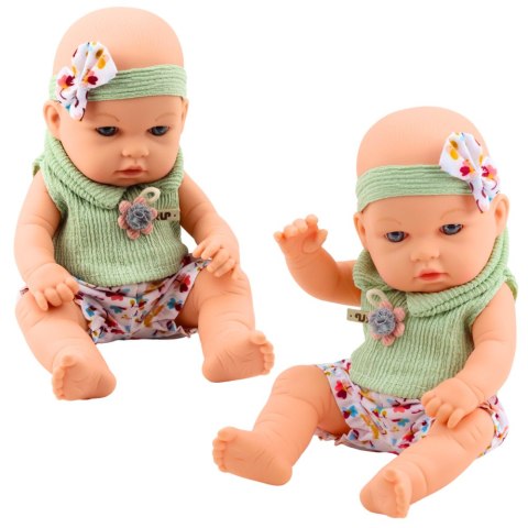 Lalka Bobas Zielone Ubranko W Kwiatki Opaska Z Kokardką LEAN Toys