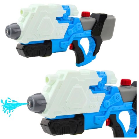 Pistolet Karabin Na Wodę Pompowany Mechanicznie Bialo-Niebieski 650ml LEAN Toys