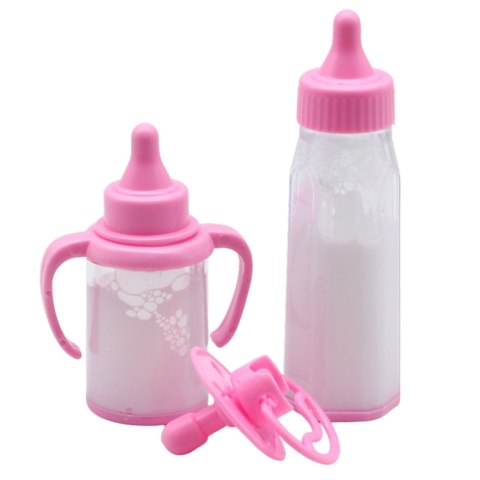 Zestaw Dla Niemowlaka Lalki Butelki Znikające Mleko Smoczek LEAN TOYS