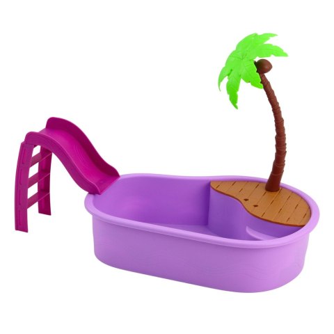 Zestaw Lalka Anlily Na Plaży Basen Palma Akcesoria 8 el. LEAN Toys