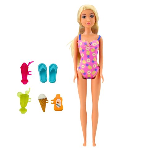 Zestaw Lalka Anlily Na Plaży Basen Palma Akcesoria 8 el. LEAN Toys