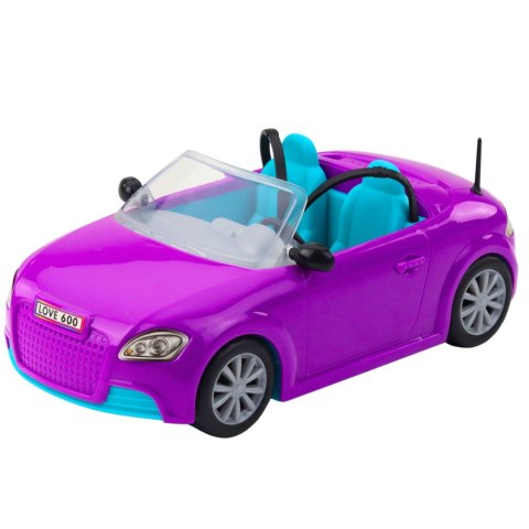 Zestaw Mini Laleczka Ankiki Samochód Kabriolet Fioletowy LEAN Toys