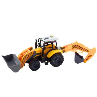 Duża Koparko Ładowarka Rolnicza Budowlana Ruchoma Żółta LEAN Toys