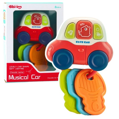 Interaktywne Autko z Gryzakami Klucze Dla Malucha Światła Dźwięki LEAN Toys