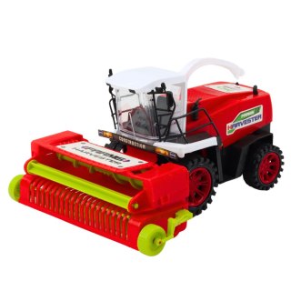 Kombajn Rolniczy Farmerski Z Hederem Napęd Czerwony LEAN Toys