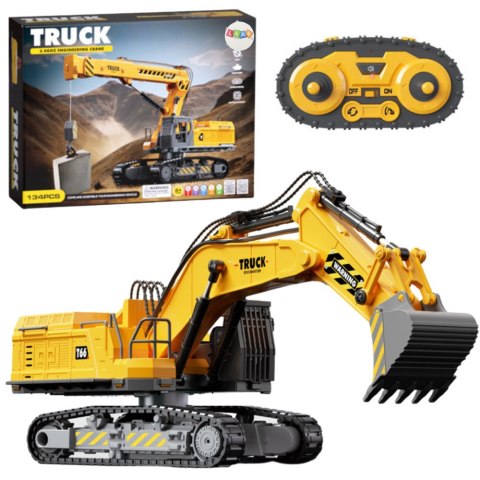 Koparka Gąsienicowa Do Złożenia DIY Zdalnie Sterowana RC 133el LEAN Toys