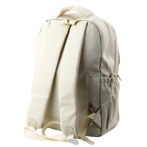 Plecak Miejski Szkolny Kapibara Brelok Przypinki Beżowy Kremowy 25L 42cm LEAN