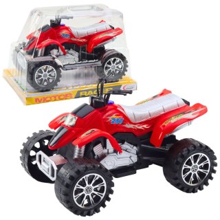 Quad Terenowy Z Napędem Bieżnikowane Koła Czerwony LEAN Toys