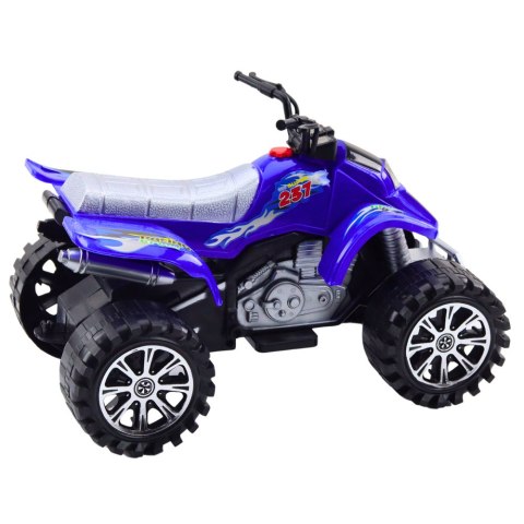 Quad Terenowy Z Napędem Bieżnikowane Koła Niebieski LEAN Toys