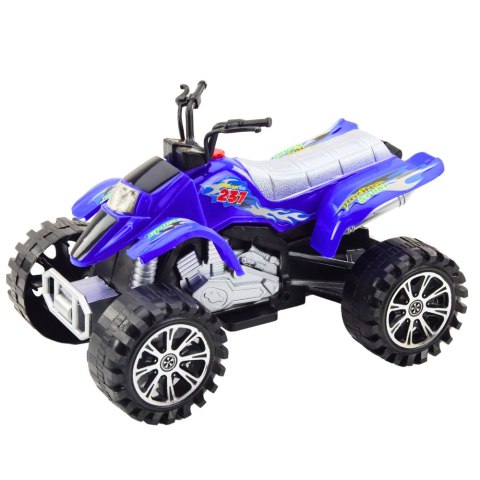 Quad Terenowy Z Napędem Bieżnikowane Koła Niebieski LEAN Toys