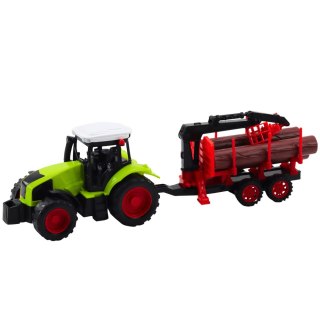 Traktor Rolniczy Z Przyczepą HDS Do Transportu Drewna Bale LEAN Toys