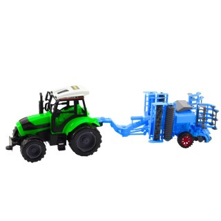 Zestaw Duży Traktor Rolniczy Brona Talerzowa Ruchoma LEAN Toys
