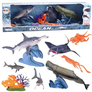 Zestaw Figurki Zwierzęta Morskie Ruchome Elementy Płaszczka LEAN Toys