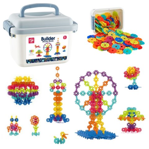 Zestaw Klocków Śnieżynki W Walizce Konstrukcyjne 140el LEAN Toys