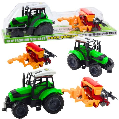 Zestaw Traktor Ciągnik Rolniczy z Siewnikiem Maszyna Rolnicza LEAN Toys