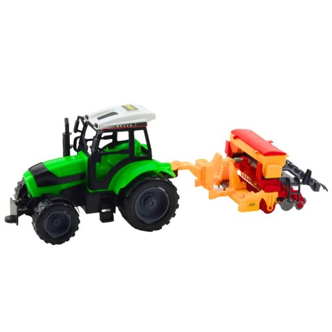 Zestaw Traktor Ciągnik Rolniczy z Siewnikiem Maszyna Rolnicza LEAN Toys