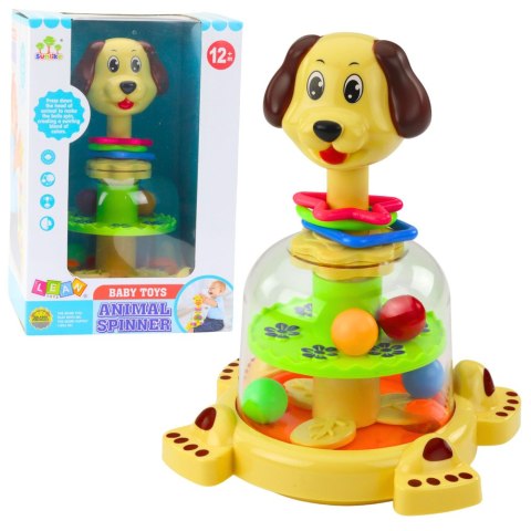 Bąk Karuzelka Interaktywna Dla Malucha Piesek Kolorowe Piłeczki LEAN Toys