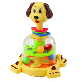 Bąk Karuzelka Interaktywna Dla Malucha Piesek Kolorowe Piłeczki LEAN Toys