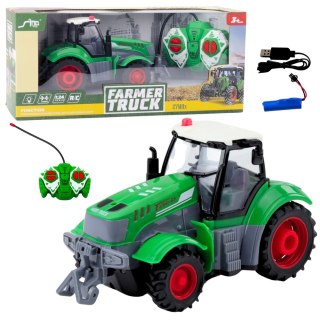 Ciągnik Traktor Rolniczy Zdalnie Sterowany RC Zielony 1:24 LEAN Toys