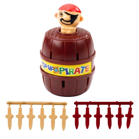 Gra Zręcznościowa Rodzinna Wyskakujący Pirat Beczka Miecze LEAN TOYS