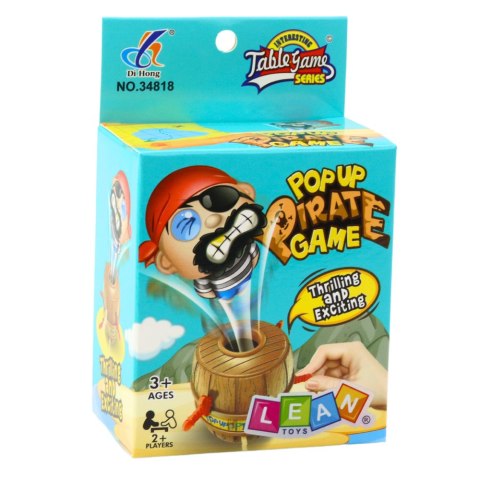 Gra Zręcznościowa Rodzinna Wyskakujący Pirat Beczka Miecze LEAN TOYS