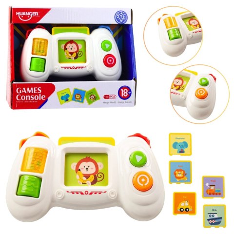 Konsola Pad Interaktywny Edukacyjny Z Kartami Światła Dźwięki LEAN Toys