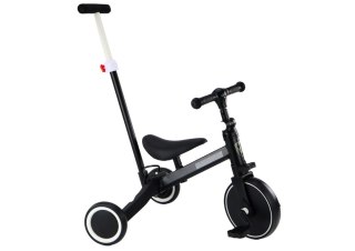 Rower Trójkołowy PRO50 Rowerek Z Rączką Do Prowadzenia Czarny LEAN Trike