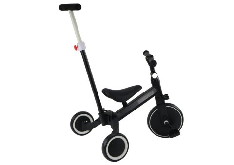 Rower Trójkołowy PRO50 Rowerek Z Rączką Do Prowadzenia Czarny LEAN Trike