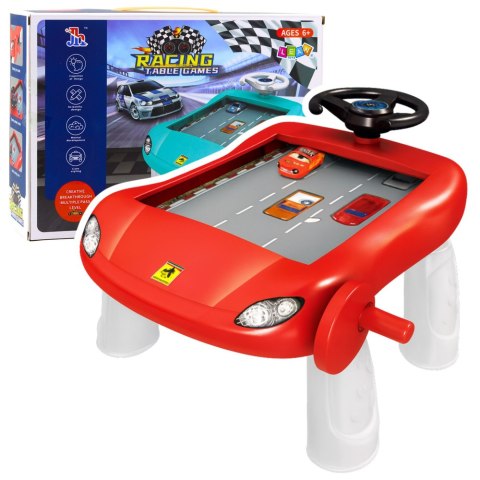 Symulator Jazdy Manualny Stolik Edukacyjny Czerwony LEAN Toys