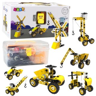 Zestaw Klocków Konstrukcyjnych Maszyny Budowlane 8w1 100el LEAN Toys