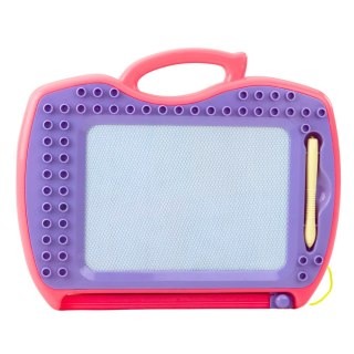 Znikopis Tablica Magnetyczna Z Suwakiem Stempelki Wzory Różowa LEAN Toys
