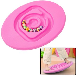 Deska Równoważąca Sensoryczna Dla Dzieci Piłeczki Kauczukowe 5szt Różowa LEAN Toys