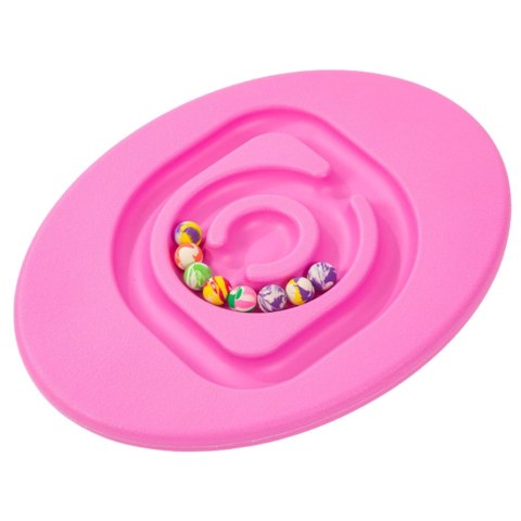 Deska Równoważąca Sensoryczna Dla Dzieci Piłeczki Kauczukowe 5szt Różowa LEAN Toys