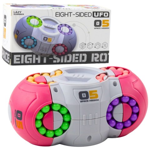 Gra Logiczna Układanka Ufo Magiczna Kapsuła Obrotowa Różowa LEAN Toys