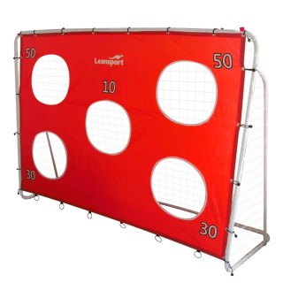 Bramka Treningowa Piłkarska Z Matą Celowniczą Czerwona 213x152x75cm LEAN TOYS