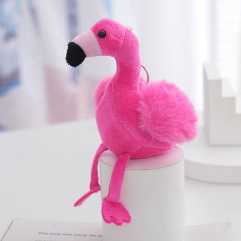 Flaming Pluszowy Brelok Puszysty Ozdoba Różowy 12cm LEAN TOYS