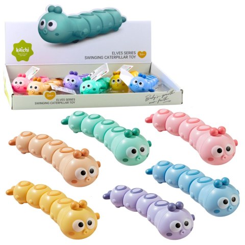 Jeżdżąca Gąsienica Dżdżownica Nakręcana Zabawka Kolory LEAN TOYS