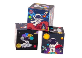 Magiczna Kostka Układanka Edukacyjna Kosmos Puzzle Gra Logiczna LEAN TOYS