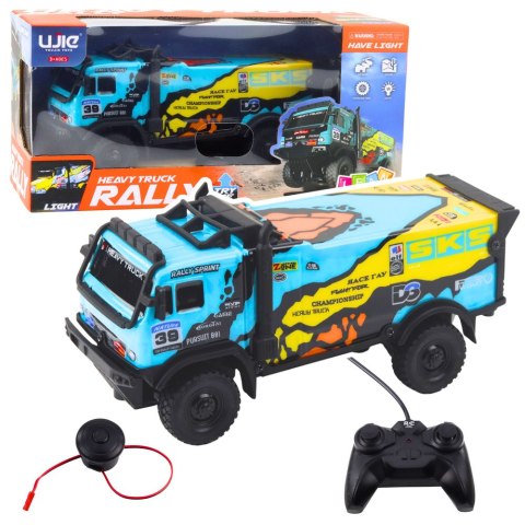 Samochód Ciężarowy Zdalnie Sterowany RC Pilot Dźwięki Niebieski LEAN Toys