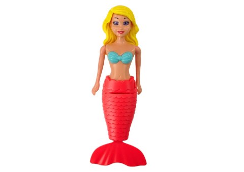 Syrenka Do Kąpieli Nakręcana Do Wody Pływająca Turkusowa Różowa Lalka MIX LEAN TOYS
