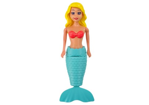 Syrenka Do Kąpieli Nakręcana Do Wody Pływająca Turkusowa Różowa Lalka MIX LEAN TOYS
