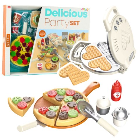 Zestaw Do Gofrów Pizza Z Dodatkami Akcesoria Kuchenne Dla Dzieci LEAN Toys