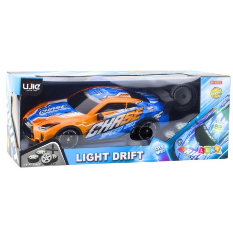 Auto Sportowe Zdalnie Sterowane RC Podświetlana Karoseria Drift Pomarańczowe LEAN Toys