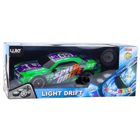 Auto Sportowe Zdalnie Sterowane RC Podświetlana Karoseria Drift Zielone LEAN Toys