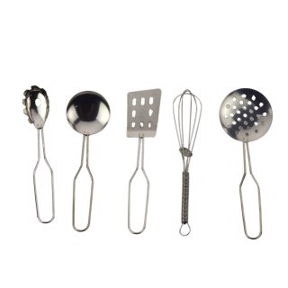 Zestaw Naczynia Kuchenne W Plecaku Metalowe Garnki Łyżki 12 el. LEAN Toys