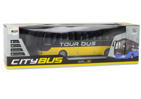 Autobus Zdalnie Sterowany Bus RC Niebieski Na Pilot Efekty Świetlne QL91910 LEAN Toys
