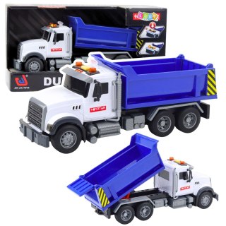 Ciężarówka Wywrotka Ruchoma Paka Światła Dźwięki Niebieska LEAN Toys